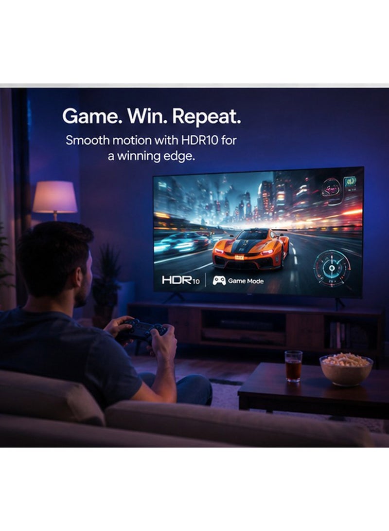 NIKAI 60 Inch UHD 4K Smart TV, 60Hz, Tizen OS Powered by Samsung, Q Series, HDR10, Wide Color Gamut, Bluetooth, Dolby Audio, HDMI, USB, WiFi, 2 Year Warranty, 60QTZN4KSLED black - Image 2