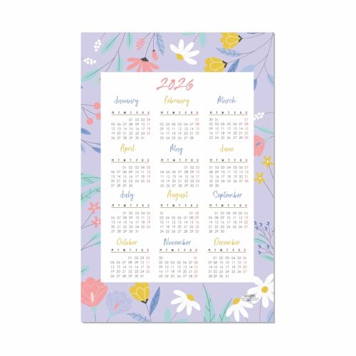 ESCAPER Wall Calendar 2026 – 12 x 18 Inch, Laminated 300 GSM Paper, Easy-to-Stick, Durable & Stylish Yearly Planner for Home, Office & Gift for Family or Colleagues - Image 1