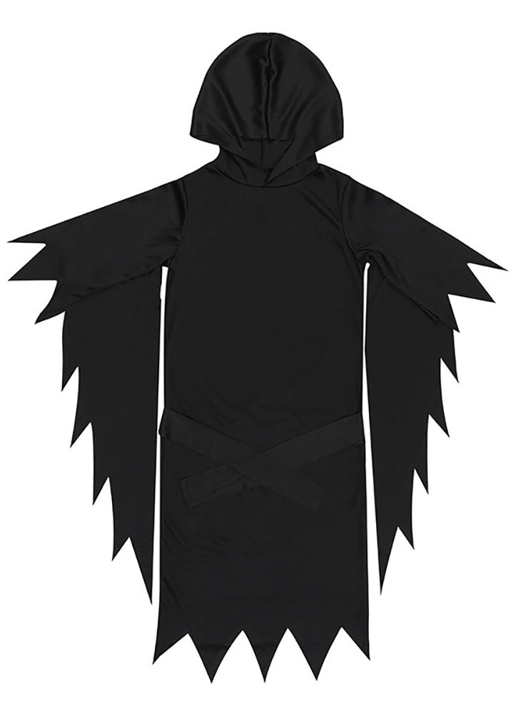 VUCATIN Ghost Face Costumes with Latex Mask for Kids, Tween Halloween Scream Cosplay Outfits (Adult Size) - Image 4