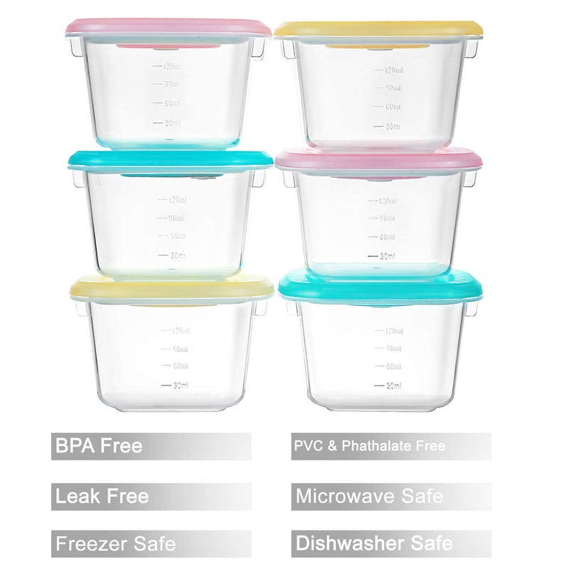 PandaEar Baby Food Snack Plastic Storage Container with Lids, 12 Pack Set BPA Free Freezer & Dishwasher Safe for Kids - Image 2