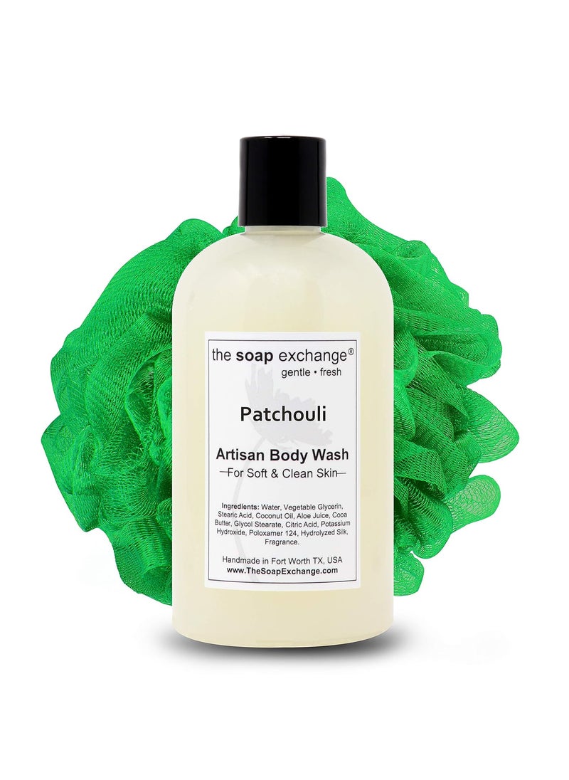 The Soap Exchange - Body Wash  Patchouli Scent  Hand Crafted 12 fl oz  354 ml Natural Artisan Liquid Soap for Hand Face  Body Shower Gel Cleanse Moisturize  Protect Made in the USA - Image 1