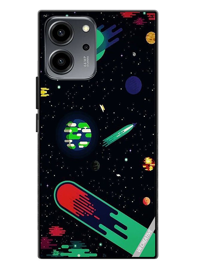 VR CREATIVE Protective Case Cover For Honor 80 SE Galaxy Design Multicolour - Image 1