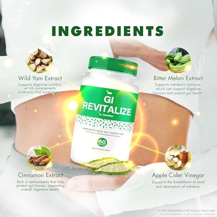 NutraRize (2 Pack) GI Revitalize - GI Revitalize Pro Pills to Support Healthy Digestion, GI Revitalized Advanced Formula for Gut Health, G I Revitalizer Maximum Strength Supplement Review (120 Capsules) - Image 5