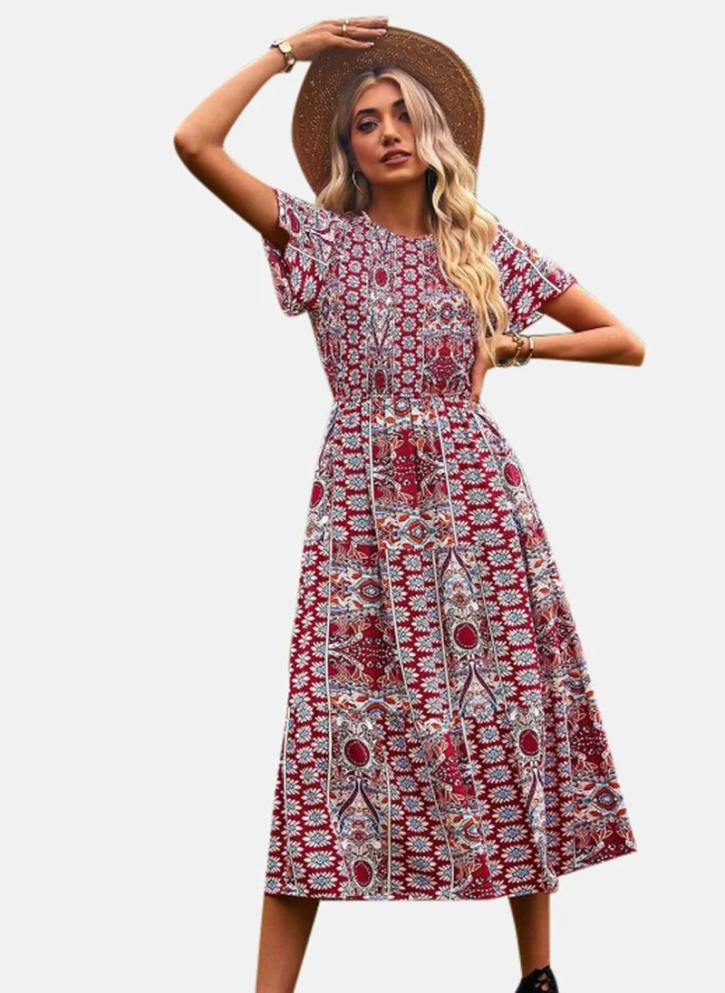 YUNIQEE Patterned Midi Dress