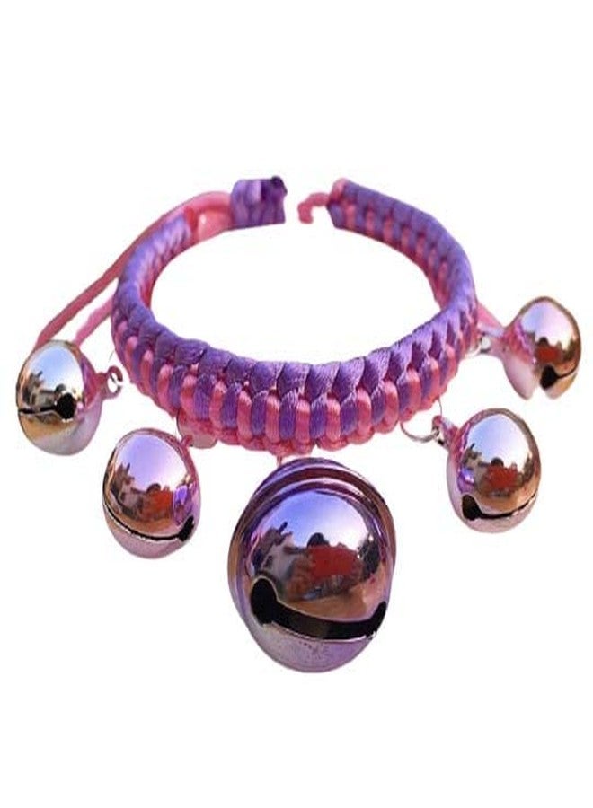 PETANGEL Pet Collar Necklace Hand Woven Dog - Cat Collar Bell Pendant Cat Accessories Puppy Pet Supplies with Bells (SIZE: M, Adjustable Neck: 20cm - 45cm) - Image 3
