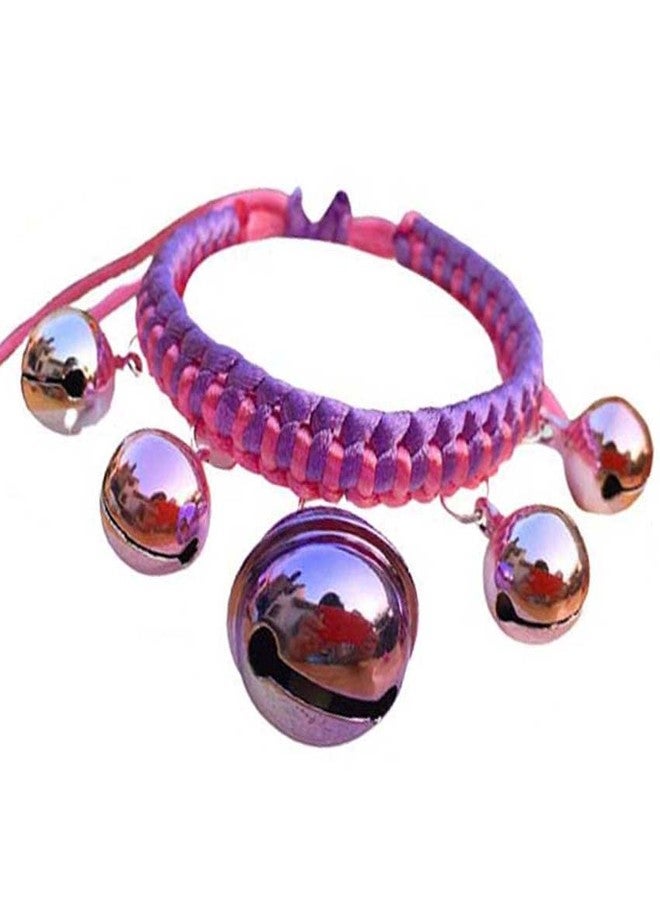 PETANGEL Pet Collar Necklace Hand Woven Dog - Cat Collar Bell Pendant Cat Accessories Puppy Pet Supplies with Bells (SIZE: M, Adjustable Neck: 20cm - 45cm) - Image 1