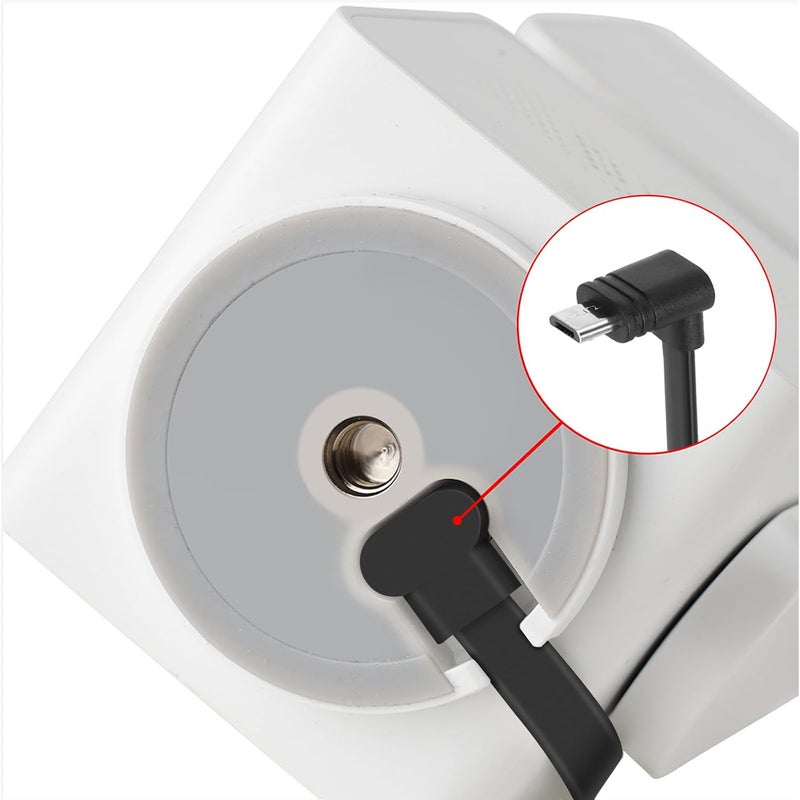 يو او جي دبليو حزمة من 2 كابلات تمديد من نوع Micro-USB بطول 5 بوصات، من ذكر إلى أنثى، لأجهزة Wyze Cam Pan v3 و Wyze Cam v3 Pro، كابل مسطح على شكل حرف L (أسود) - Image 5
