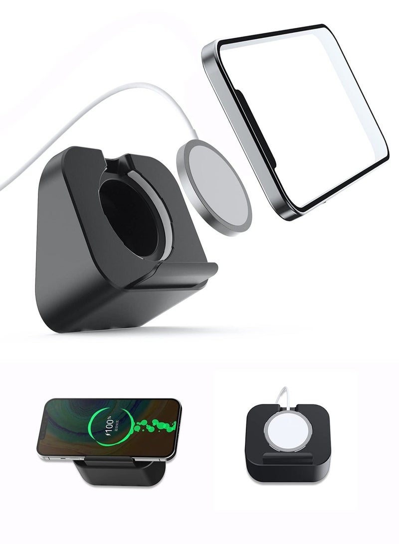 Captaintech Phone Wall Mount for Mag Safe Wireless Charger Bedside Phone Holder Compatible with Mag Safe Accessories Fit for iPhone 14/13/12 Pro Max/Pro/Mini(Charger Not Included) Black - Image 1