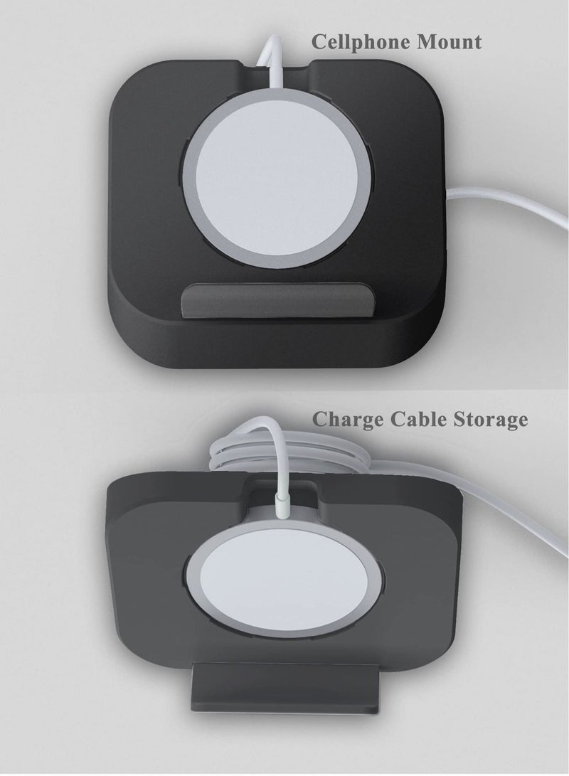 Captaintech Phone Wall Mount for Mag Safe Wireless Charger Bedside Phone Holder Compatible with Mag Safe Accessories Fit for iPhone 14/13/12 Pro Max/Pro/Mini(Charger Not Included) Black - Image 5