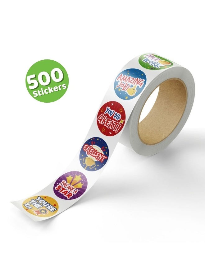 فن ليرنينج ستور ملصقات تحفيزية ومكافآت للمعلمين – 500 ملصق دائري باللغة الإنجليزية - Image 2