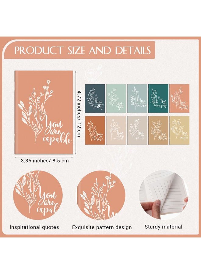 Affrolling 60 Pcs Inspirational Notebooks Motivational Mini Notepads with Pen Bulk Aesthetic End of Year Gift for Volunteer Employee Assistant Secretary Teacher Nurse Office Staff (Bright Colors) - Image 2
