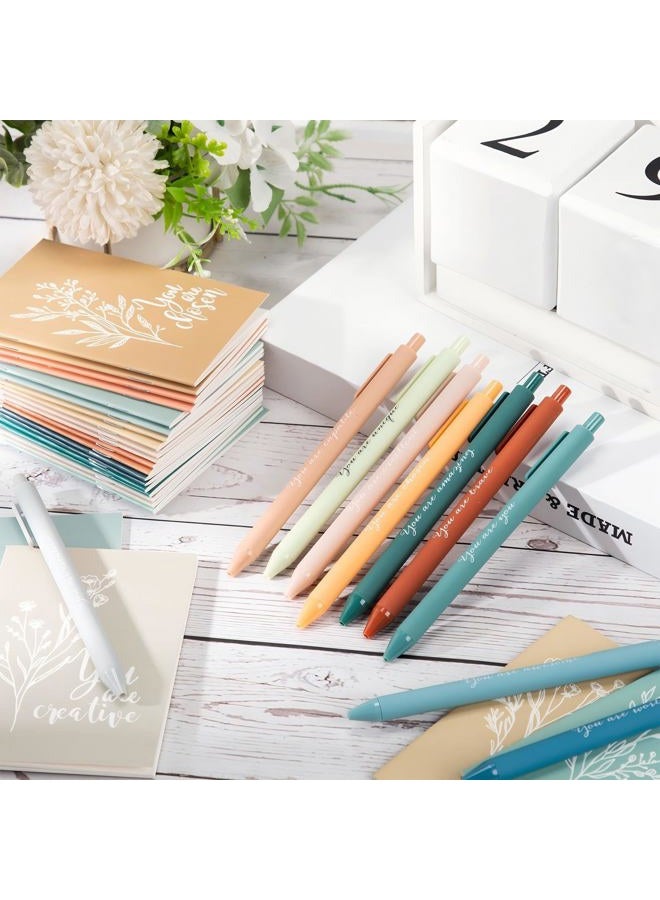 Affrolling 60 Pcs Inspirational Notebooks Motivational Mini Notepads with Pen Bulk Aesthetic End of Year Gift for Volunteer Employee Assistant Secretary Teacher Nurse Office Staff (Bright Colors) - Image 4