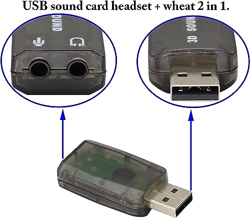 zdyCGTime Hi-Speed USB 2.0 7.1-Channel Virtual USB 3D Stereo Audio Adapter External Sound Card with 3.5 mm Audio and Microphone Ports, Internal Amplifier and Volume Controls - Image 5
