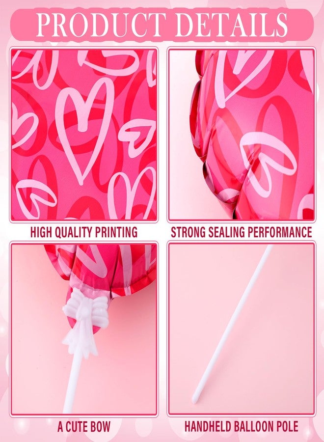 Halloscume 50 Pcs Valentines Day Balloons Heart Shaped Balloons Multicolor Self Inflating Balloons for Anniversary Wedding Birthday Valentine's Day Proposal Party Special Night Romantic Decorations - Image 3