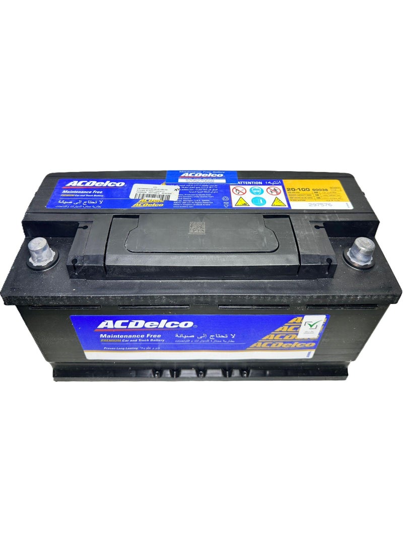 Ac Delco Car Battery 12V 100AH 60038 / DIN100L - Image 2