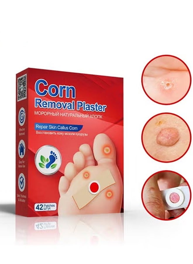 Generic Corn Remover Pads, Toe Corn Treatment, 42 PCS Foot Corn Remover, Toe Corn Remover, Wart Remover for Feet, Corn Removal Treatment, Corn Plasters Relief Corn Pain for Feet, Hand, Toe  - Image 1