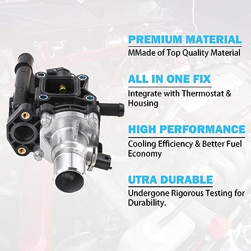 MNJWS Thermostat Housing with Gasket & Sensor - Compatible with 1.8L & 1.6L 2011-2016 Chevy Cruze, 2012-2018 Chevy Sonic, 2013-2018 Chevy Trax - Replace 25199824, 25192228, 902-033,15-81816 - Image 5