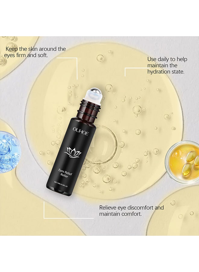 OUHOE Ouhoe eye roller essential oil, rich in water, glycerin, carbomer, triethanolamine, collagen, snow lotus extract, etc., is suitable for gentle moisturizing and brightening eye skin  - Image 3