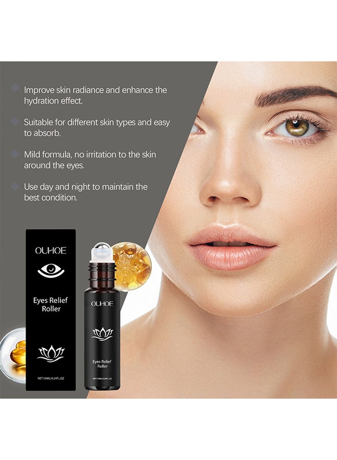 OUHOE Ouhoe eye roller essential oil, rich in water, glycerin, carbomer, triethanolamine, collagen, snow lotus extract, etc., is suitable for gentle moisturizing and brightening eye skin  - Image 4