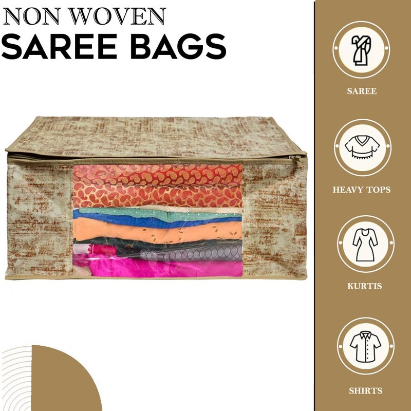 SHAPING FABRIC Non-Woven Garment Cover with Transparent Window & Double Metal Zipper - Pack of 5 for Dustproof Clothing Storage - Image 2