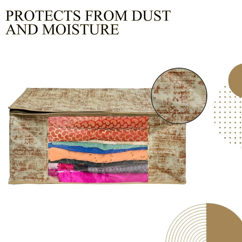 SHAPING FABRIC Non-Woven Garment Cover with Transparent Window & Double Metal Zipper - Pack of 5 for Dustproof Clothing Storage - Image 3