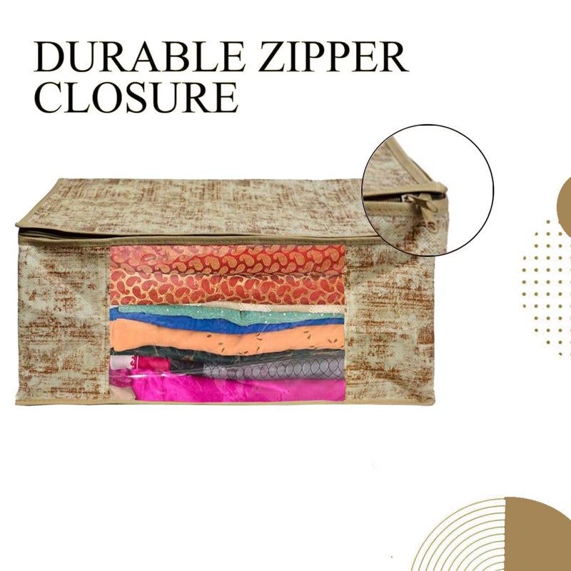 SHAPING FABRIC Non-Woven Garment Cover with Transparent Window & Double Metal Zipper - Pack of 5 for Dustproof Clothing Storage - Image 5