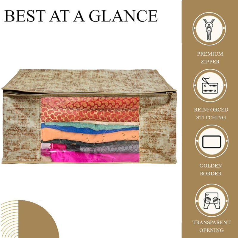 SHAPING FABRIC Non-Woven Garment Cover with Transparent Window & Double Metal Zipper - Pack of 5 for Dustproof Clothing Storage - Image 4