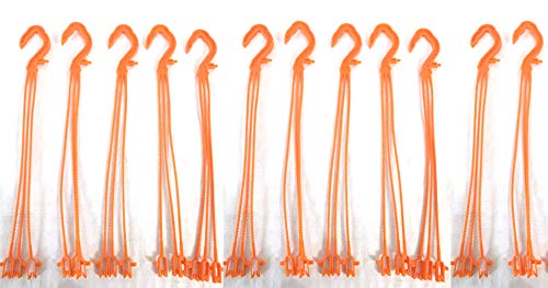 CAPPL Plastic Hanger for Planters, 30 cm Long (Pack of 12, Orange) - Image 2