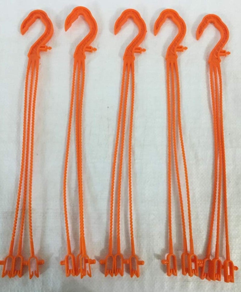 CAPPL Plastic Hanger for Planters, 30 cm Long (Pack of 12, Orange) - Image 3