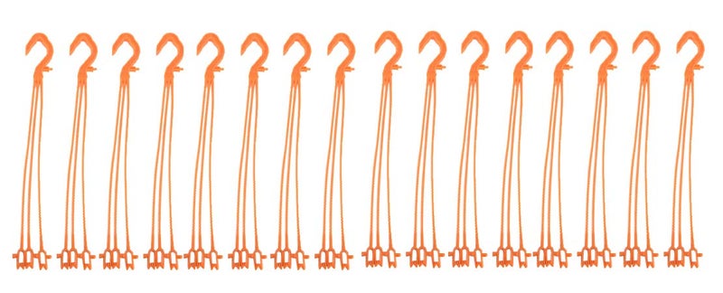 CAPPL Plastic Hanger for Planters, 30 cm Long (Pack of 12, Orange) - Image 1