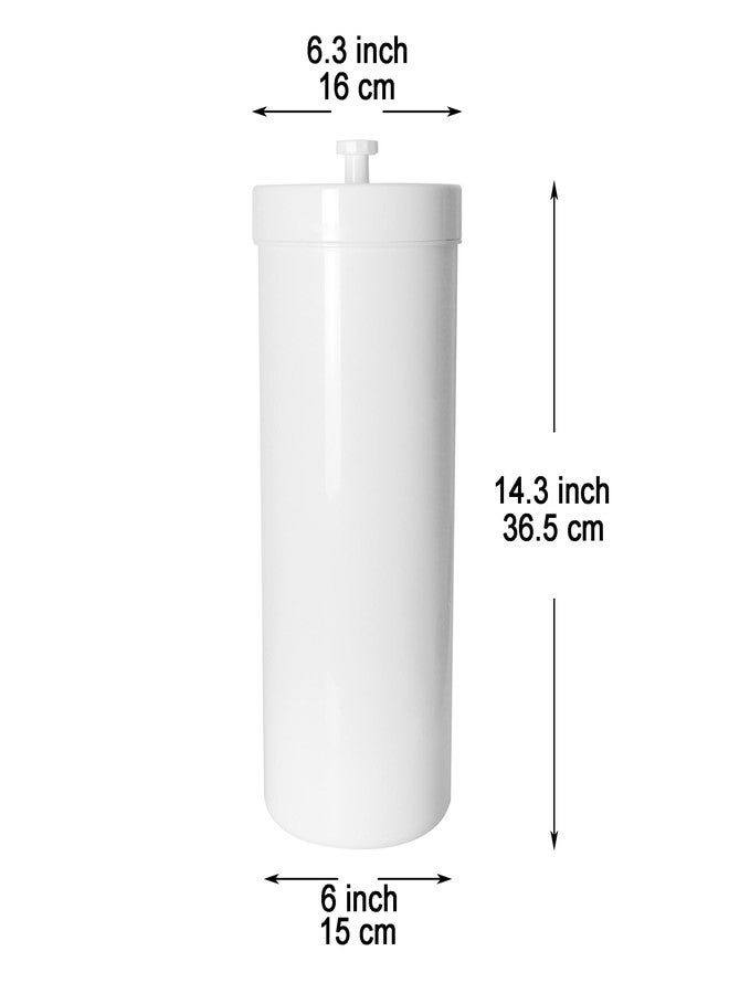 Youngever Plastic Toilet Paper Holder Stand, 3 Rolls Toilet Tissue Holder, Compact Toilet Tissue Rolls Organizer with Lid - Image 2