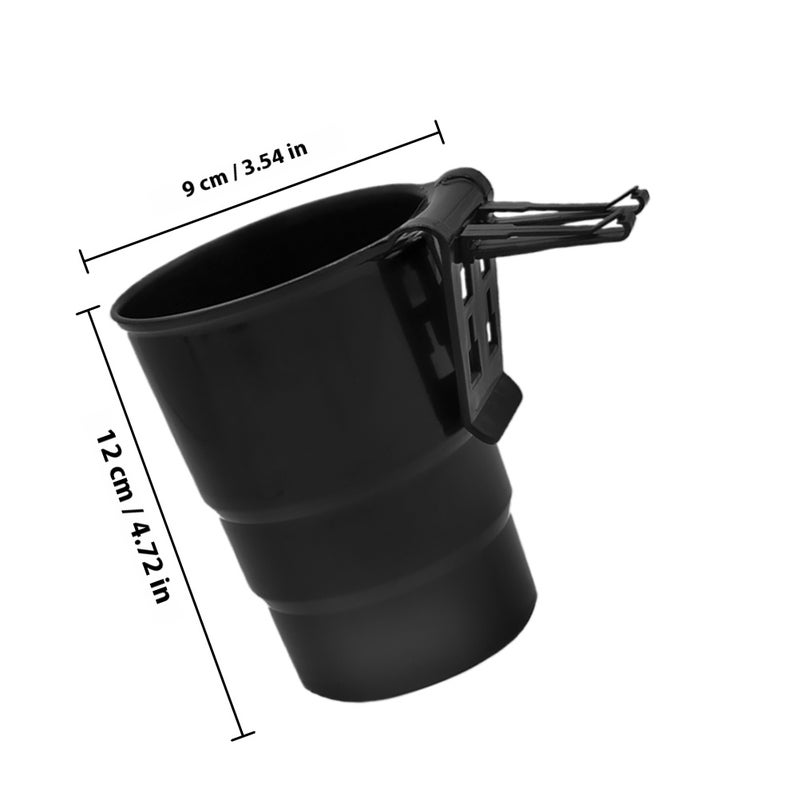 Multi Functional Car Air Vent Cup Holder Portable Car Water Bottle Holder Convenient Car Vent Hook for Drinks Essential Car Accessories for Road Trips Black - Image 2