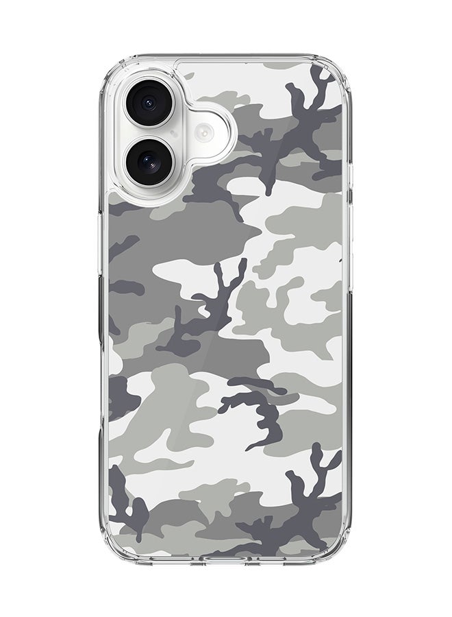 Stylizedd Classic Clear MagSafe Case for iPhone 17 , Hybrid Soft Case Flexible Edges Anti Drop TPU PC Gel Thin Transparent Cover [ Designed for iPhone 17 ] - Artic Camo Full Print