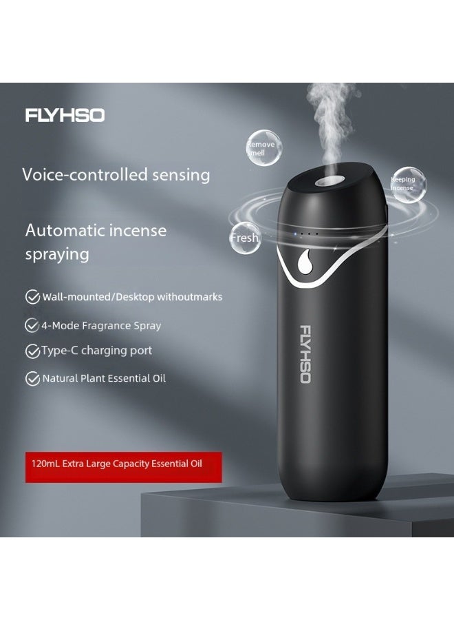 FLYHSO 2-in-1 USB Mini Humidifier and Essential Oil Diffuser, Portable Quiet Cool Mist Diffuser with Automatic Shutdown Function, Contains Essential Oils, Suitable for Home, Bedroom, and Office (Black) - Image 1