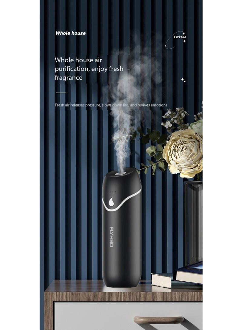 FLYHSO 2-in-1 USB Mini Humidifier and Essential Oil Diffuser, Portable Quiet Cool Mist Diffuser with Automatic Shutdown Function, Contains Essential Oils, Suitable for Home, Bedroom, and Office (Black) - Image 5