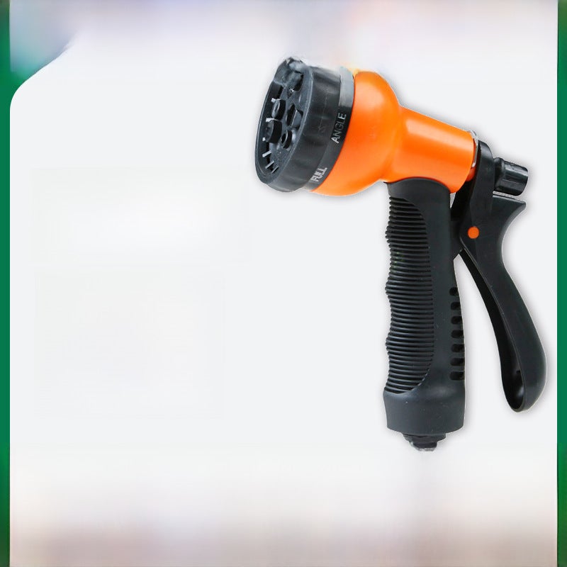 8 function rubber-coated adjustable water flower garden watering water gun household multi-purpose high pressure water gun car wash spray gun(Green) - Image 2