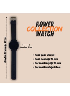 ROWER Women's and Men's Silicone Strap Water Resistant Wristwatch  - Image 2