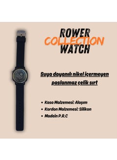 ROWER Women's and Men's Silicone Strap Water Resistant Wristwatch  - Image 3