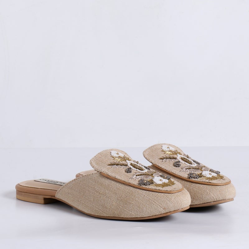 Crystalicious Allison Embroidered Women Loafer Handcrafted by Artisticas Comfort with Beaded Detail - Image 3