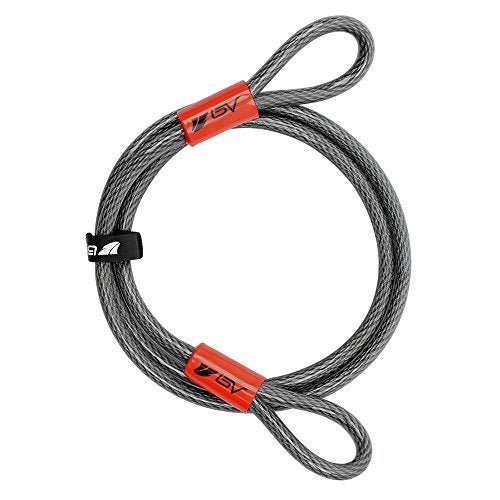 BV 7FT Heavy-Duty Security Cable Lock with Loops – Extra Thick 10mm (3/8") Braided Steel, Cut-Resistant & Weatherproof Wire Cable for Padlock, Gate, Bike, Motorcycle & Outdoor Equipment - Image 1