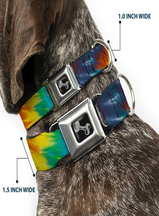 Buckle Down Buckle-Down Dog Collar Seatbelt Buckle Tie Dye Swirl Multi Color 18 to 32 Inches 1.5 Inch Wide, Multicolor (DC-W32090-WL) - Image 2