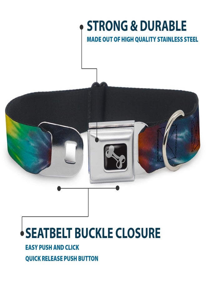 Buckle Down Buckle-Down Dog Collar Seatbelt Buckle Tie Dye Swirl Multi Color 18 to 32 Inches 1.5 Inch Wide, Multicolor (DC-W32090-WL) - Image 4