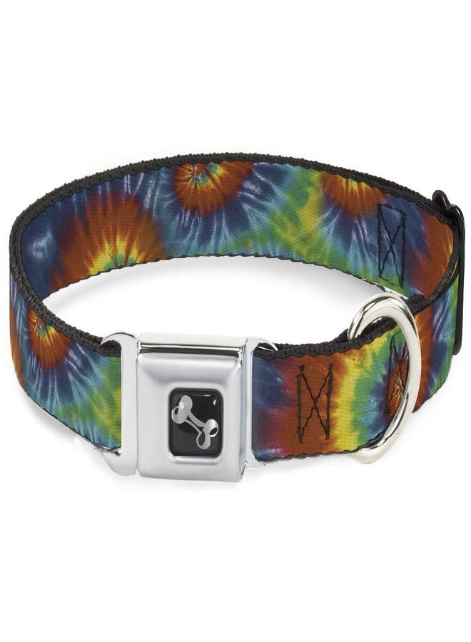 Buckle Down Buckle-Down Dog Collar Seatbelt Buckle Tie Dye Swirl Multi Color 18 to 32 Inches 1.5 Inch Wide, Multicolor (DC-W32090-WL) - Image 1