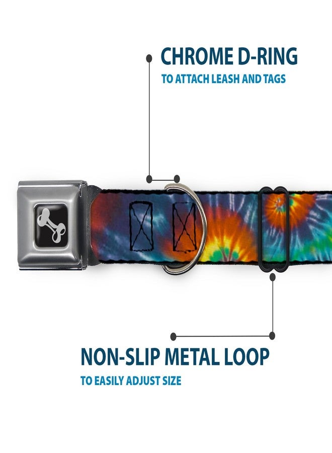 Buckle Down Buckle-Down Dog Collar Seatbelt Buckle Tie Dye Swirl Multi Color 18 to 32 Inches 1.5 Inch Wide, Multicolor (DC-W32090-WL) - Image 5