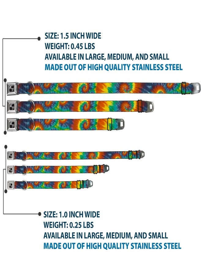 Buckle Down Buckle-Down Dog Collar Seatbelt Buckle Tie Dye Swirl Multi Color 18 to 32 Inches 1.5 Inch Wide, Multicolor (DC-W32090-WL) - Image 3