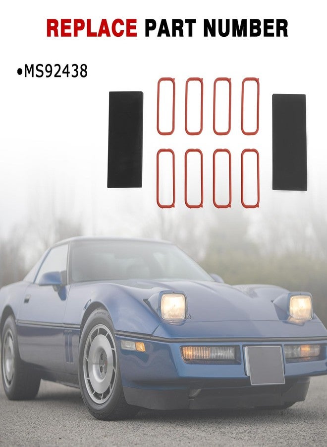 ZONFANT Intake Manifold Lower Seal O-Ring With Throttle Body Gasket Set Compatible With LS1 LS6 Fast LSX Corvette Camaro CTS Avanti II GTO LM7 LR4 LQ4 L59 LQ9 LM4 L33 Gen III FBody C5 G8 5.7L, Replace#MS92438 - Image 2