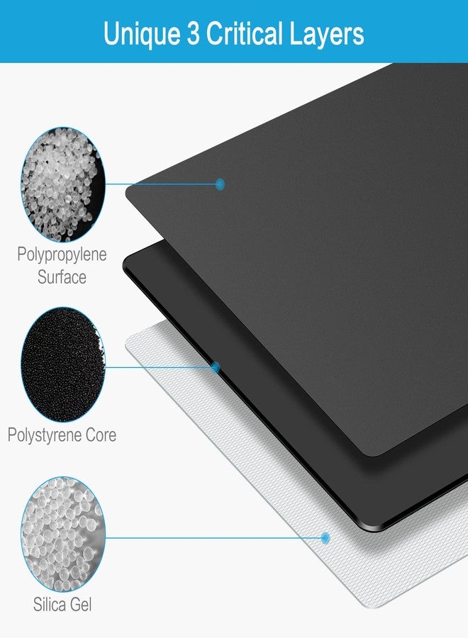 Bitpro LGM Hard Mouse Pad,Unique 3 Layers Mouse Pad with Plastic Surface,Compatible with High DPI Mice Quick Gestures Enhance Precision for Gaming and Office-Large (11.6"x9.5") Black (Black - 1 pc) - Image 2
