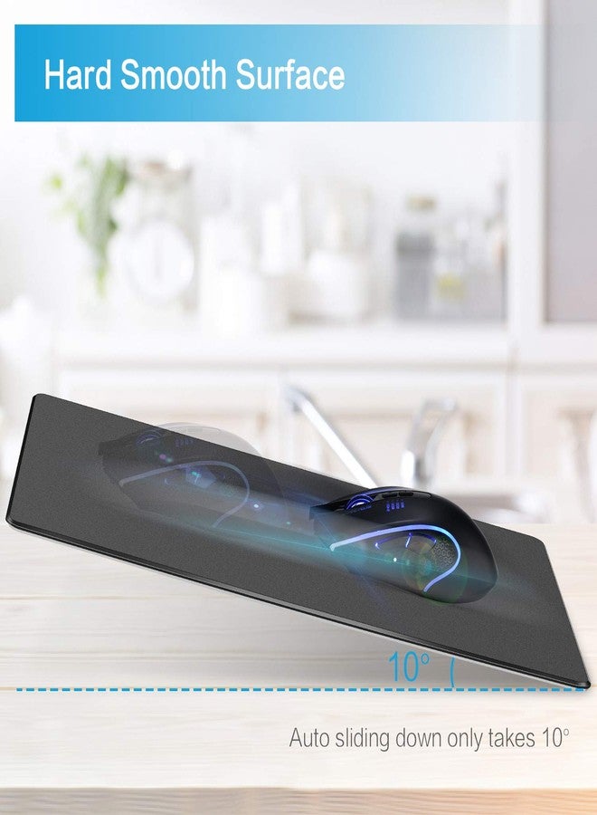 Bitpro LGM Hard Mouse Pad,Unique 3 Layers Mouse Pad with Plastic Surface,Compatible with High DPI Mice Quick Gestures Enhance Precision for Gaming and Office-Large (11.6"x9.5") Black (Black - 1 pc) - Image 3