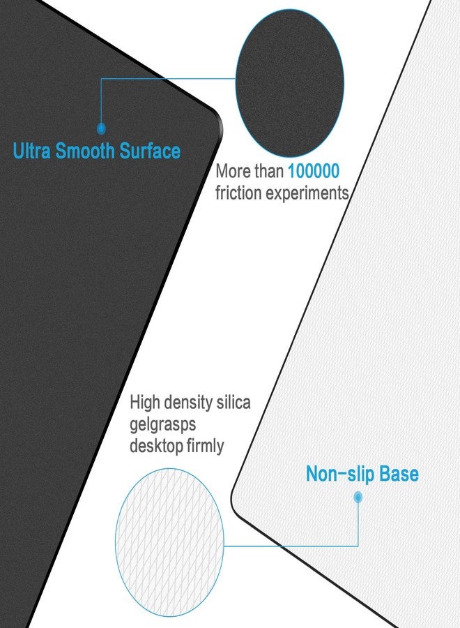 Bitpro LGM Hard Mouse Pad,Unique 3 Layers Mouse Pad with Plastic Surface,Compatible with High DPI Mice Quick Gestures Enhance Precision for Gaming and Office-Large (11.6"x9.5") Black (Black - 1 pc) - Image 4