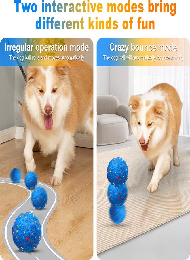 TVM Interactive Dog Toys Ball, Automatic Moving, Bouncing Chew Toys, E-TPU Material, Suitable for Large and Medium-Sized Dogs, Used for Boredom Relief and Daily Training (Blue) - Image 3